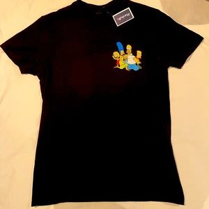 NWT The Simpsons Family Medium Black T-shirt